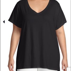 JMS Short Sleeve Flowy V-Neck T-shirt